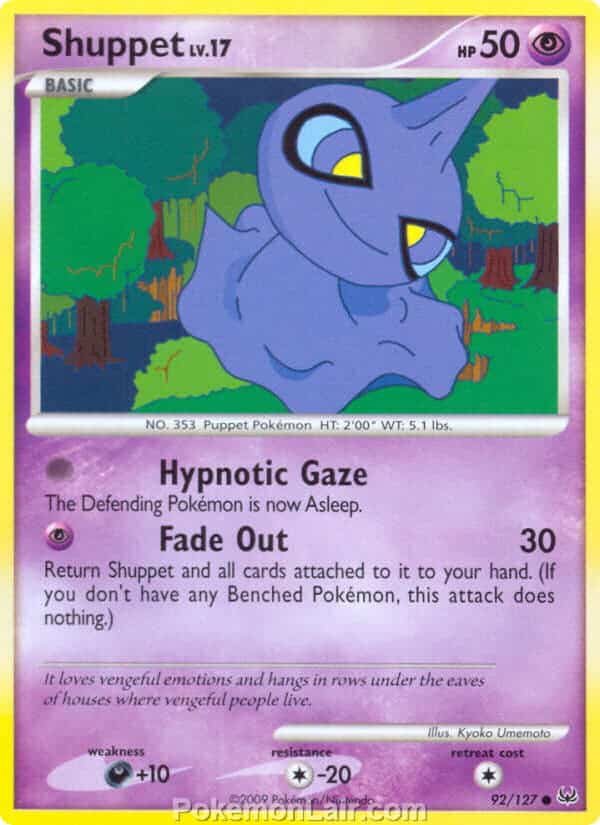 2009 Pokemon Trading Card Game Platinum Base Price List – 92 Shuppet