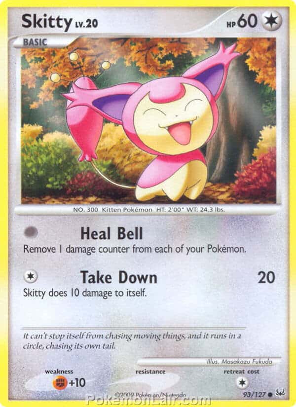 2009 Pokemon Trading Card Game Platinum Base Price List – 93 Skitty