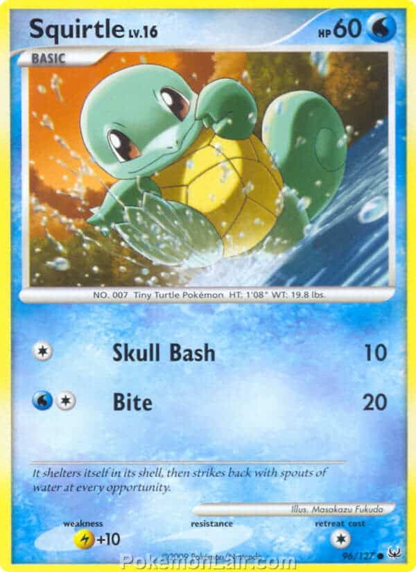 2009 Pokemon Trading Card Game Platinum Base Price List – 96 Squirtle