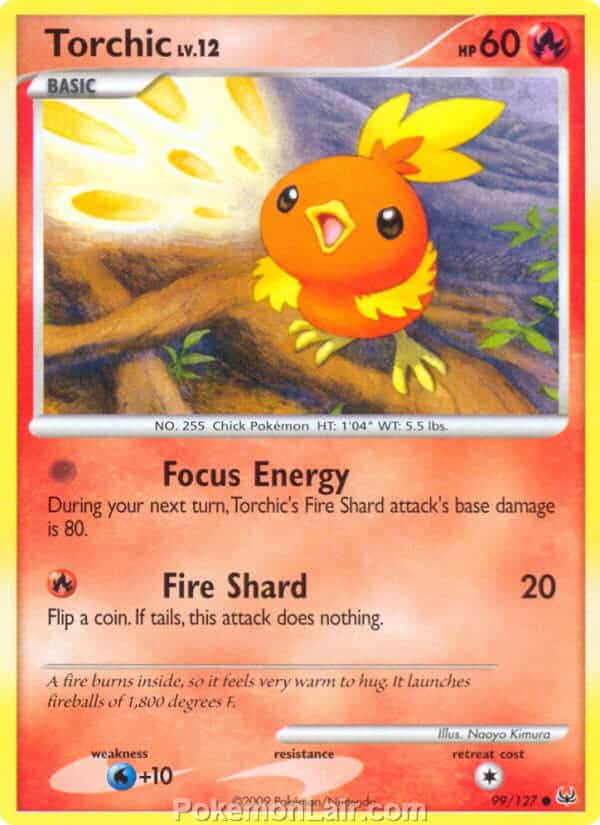 2009 Pokemon Trading Card Game Platinum Base Price List – 99 Torchic