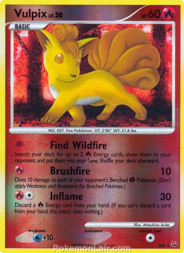 2009 Pokemon Trading Card Game Platinum Base Price List – SH6 Vulpix