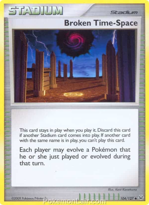 2009 Pokemon Trading Card Game Platinum Base Set – 104 Broken Time Space