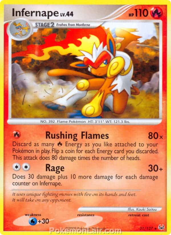 2009 Pokemon Trading Card Game Platinum Base Set – 31 Infernape