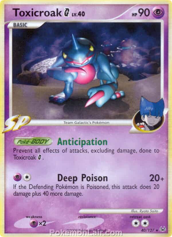 2009 Pokemon Trading Card Game Platinum Base Set – 40 Toxicroak G