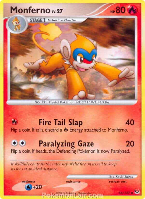 2009 Pokemon Trading Card Game Platinum Base Set – 56 Monferno