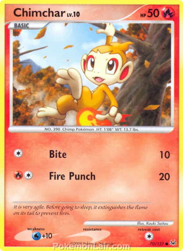 2009 Pokemon Trading Card Game Platinum Base Set – 70 Chimchar