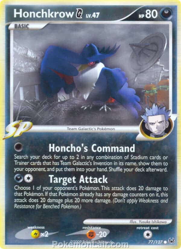 2009 Pokemon Trading Card Game Platinum Base Set – 77 Honchkrow G