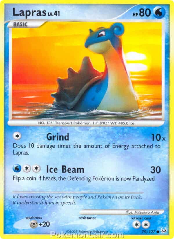 2009 Pokemon Trading Card Game Platinum Base Set – 79 Lapras