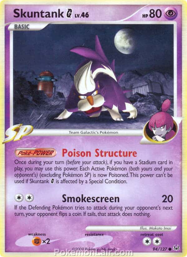 2009 Pokemon Trading Card Game Platinum Base Set – 94 Skuntank G