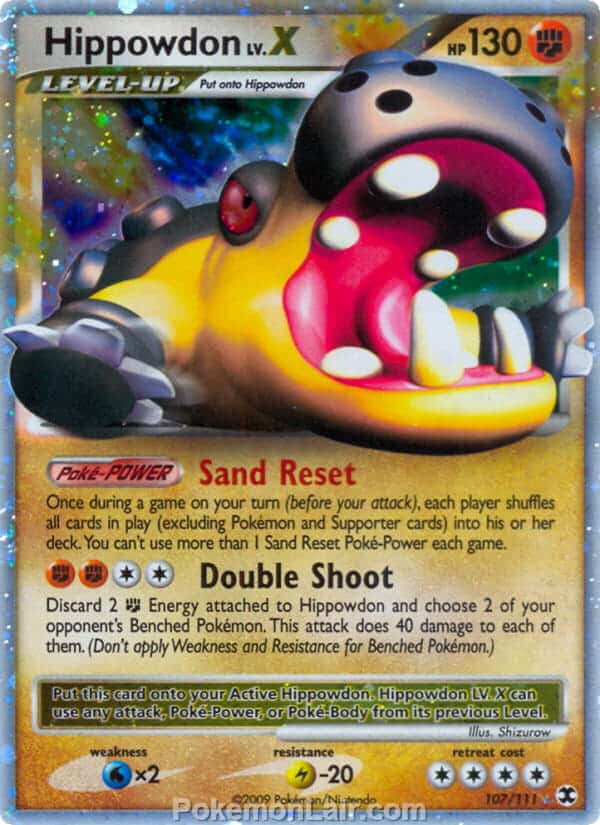 2009 Pokemon Trading Card Game Platinum Rising Rivals Price List – 107 Hippowdon