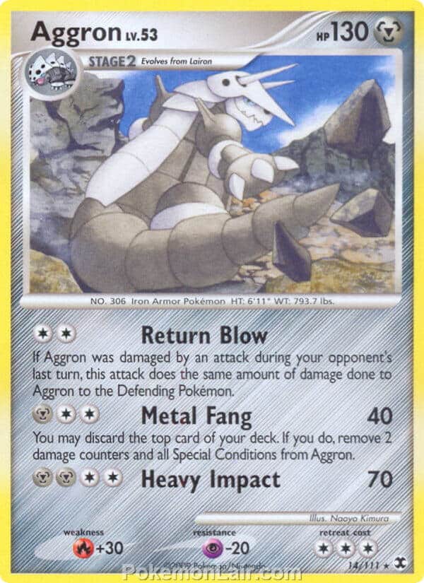 2009 Pokemon Trading Card Game Platinum Rising Rivals Price List – 14 Aggron