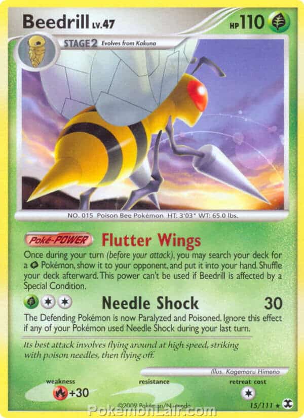 2009 Pokemon Trading Card Game Platinum Rising Rivals Price List – 15 Beedrill