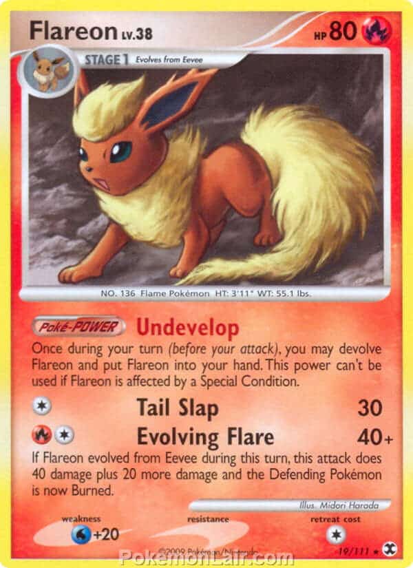 2009 Pokemon Trading Card Game Platinum Rising Rivals Price List – 19 Flareon