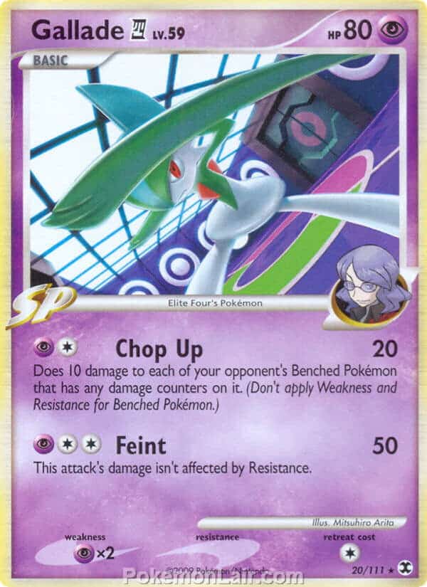 2009 Pokemon Trading Card Game Platinum Rising Rivals Price List – 20 Gallade 4