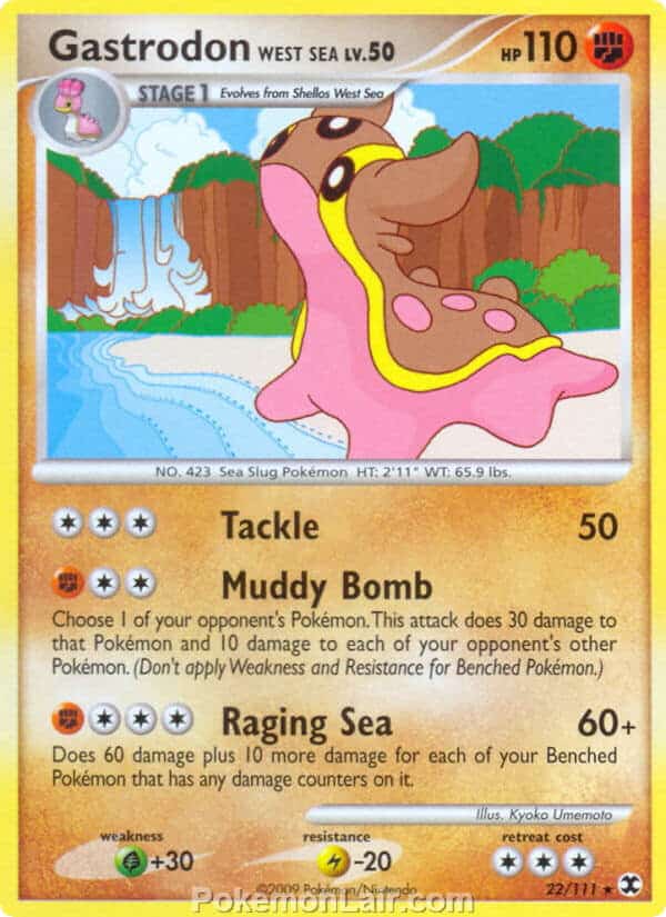 2009 Pokemon Trading Card Game Platinum Rising Rivals Price List – 22 Gastrodon West Sea