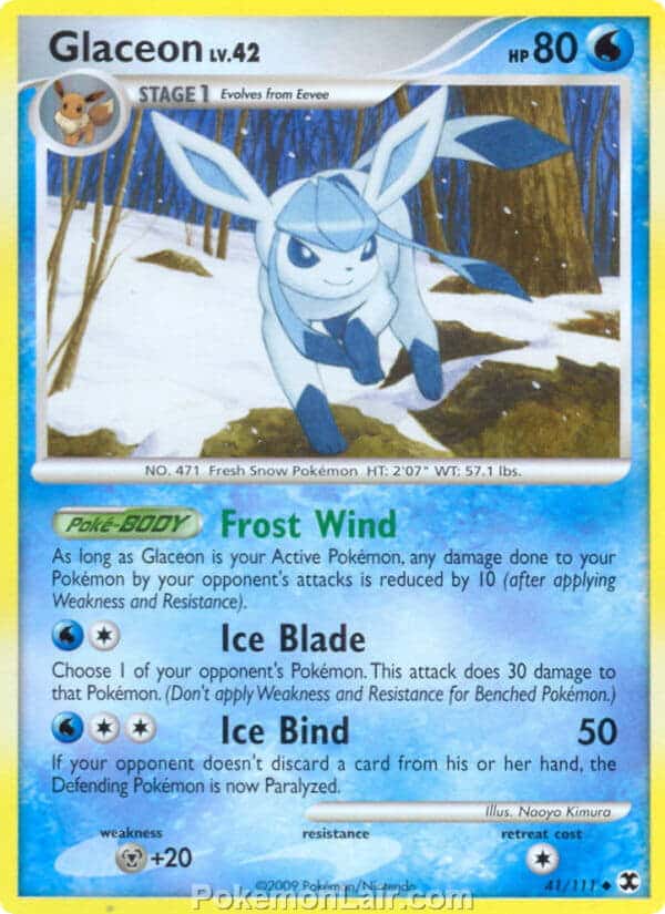 2009 Pokemon Trading Card Game Platinum Rising Rivals Price List – 41 Glaceon