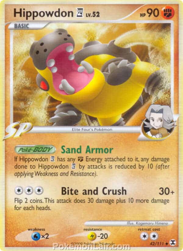 2009 Pokemon Trading Card Game Platinum Rising Rivals Price List – 42 Hippowdon 4