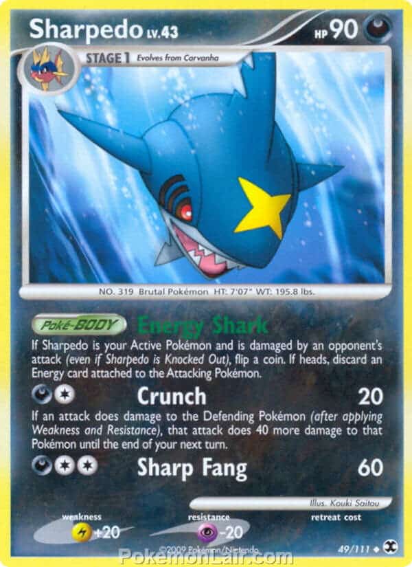 2009 Pokemon Trading Card Game Platinum Rising Rivals Price List – 49 Sharpedo