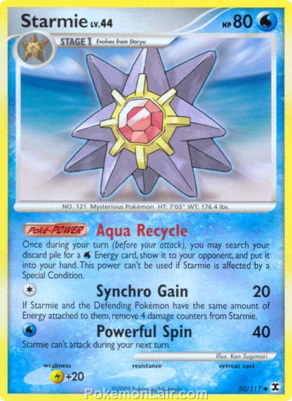 2009 Pokemon Trading Card Game Platinum Rising Rivals Price List – 50 Starmie