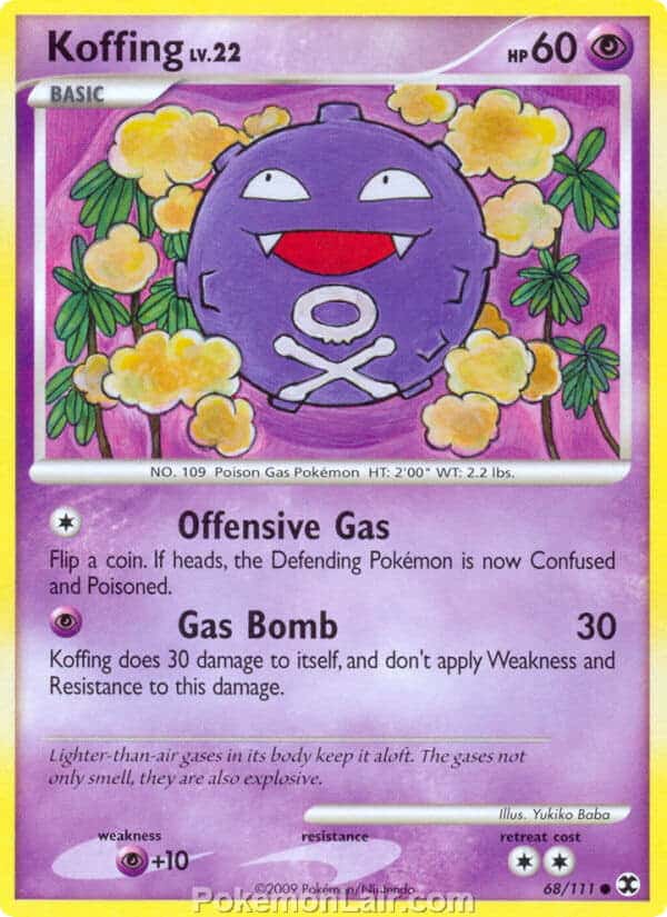 2009 Pokemon Trading Card Game Platinum Rising Rivals Price List – 68 Koffing