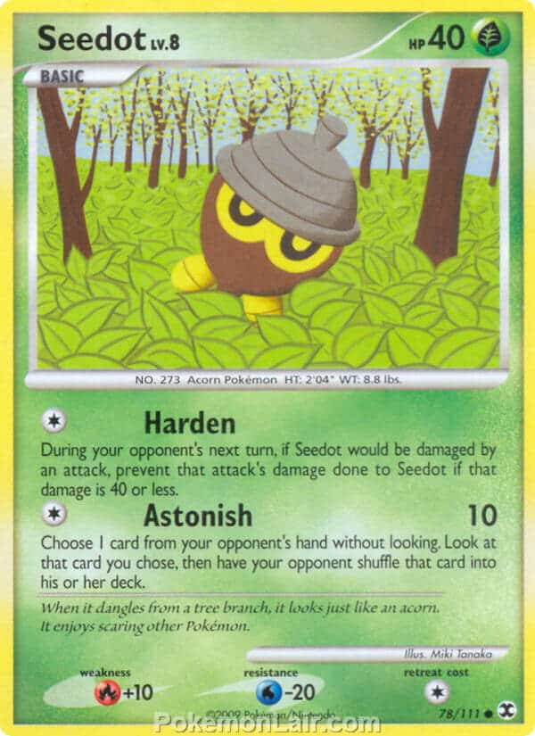 2009 Pokemon Trading Card Game Platinum Rising Rivals Price List – 78 Seedot
