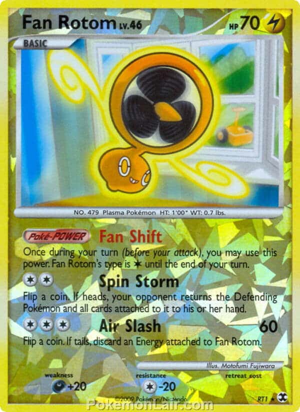 2009 Pokemon Trading Card Game Platinum Rising Rivals Price List – RT1 Fan Rotom