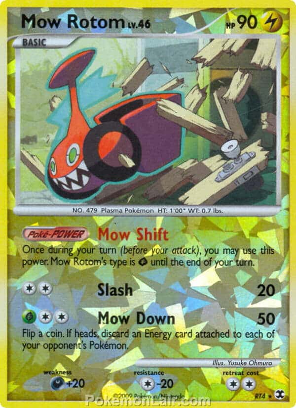 2009 Pokemon Trading Card Game Platinum Rising Rivals Price List – RT4 Mow Rotom