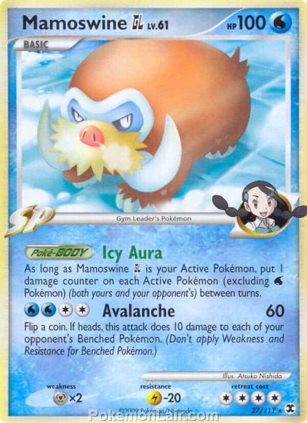 2009 Pokemon Trading Card Game Platinum Rising Rivals Set – 27 Mamoswine GL