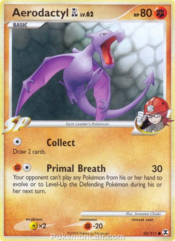 2009 Pokemon Trading Card Game Platinum Rising Rivals Set – 55 Aerodactyl GL