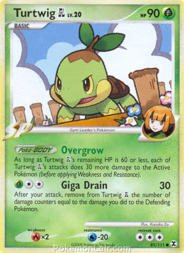 2009 Pokemon Trading Card Game Platinum Rising Rivals Set – 85 Turtwig GL