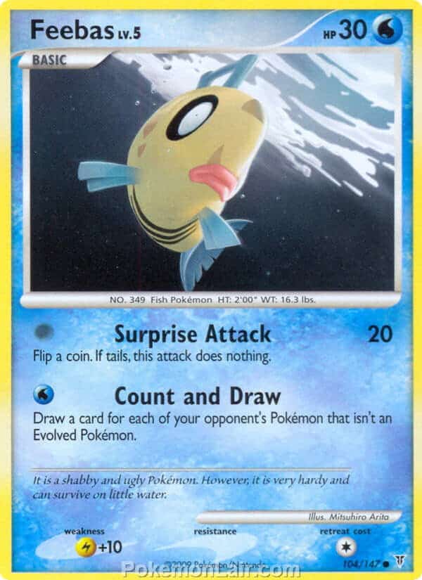 2009 Pokemon Trading Card Game Platinum Supreme Victors Price List – 104 Feebas