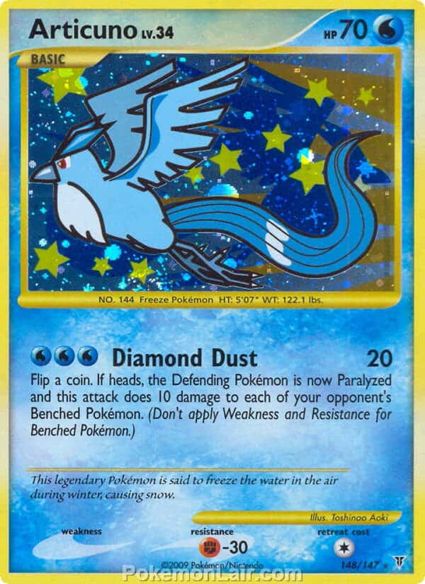 2009 Pokemon Trading Card Game Platinum Supreme Victors Price List – 148 Articuno