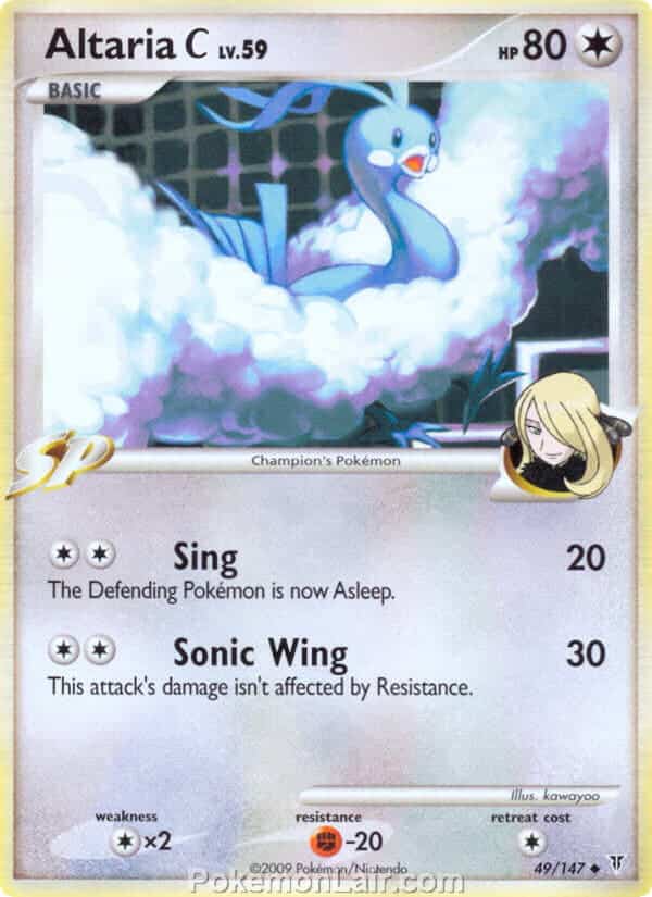 2009 Pokemon Trading Card Game Platinum Supreme Victors Price List – 49 Altaria C