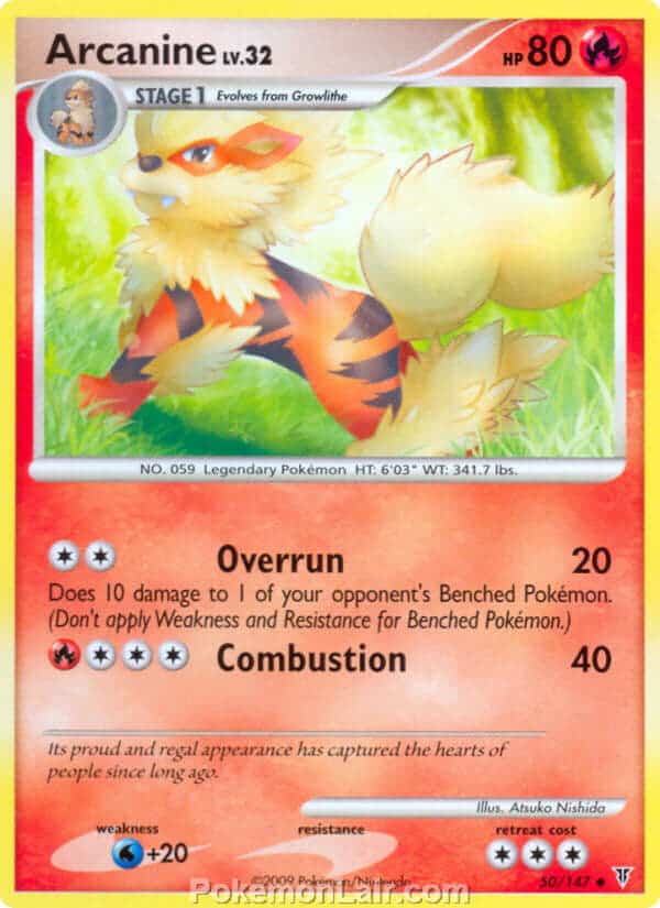 2009 Pokemon Trading Card Game Platinum Supreme Victors Price List – 50 Arcanine