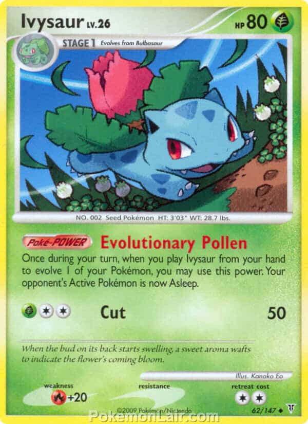 2009 Pokemon Trading Card Game Platinum Supreme Victors Price List – 62 Ivysaur