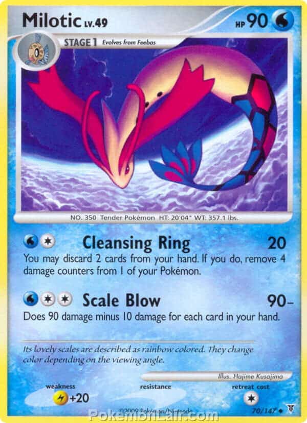 2009 Pokemon Trading Card Game Platinum Supreme Victors Price List – 70 Milotic