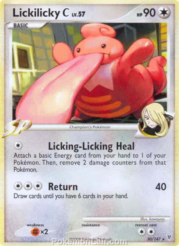 2009 Pokemon Trading Card Game Platinum Supreme Victors Set – 30 Lickilicky C