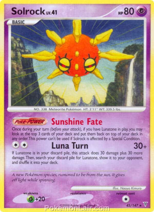 2009 Pokemon Trading Card Game Platinum Supreme Victors Set – 45 Solrock