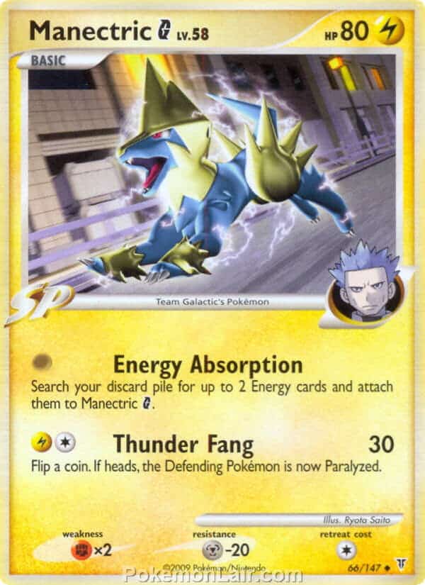 2009 Pokemon Trading Card Game Platinum Supreme Victors Set – 66 Manectric G