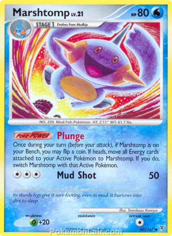 2009 Pokemon Trading Card Game Platinum Supreme Victors Set – 67 Marshtomp