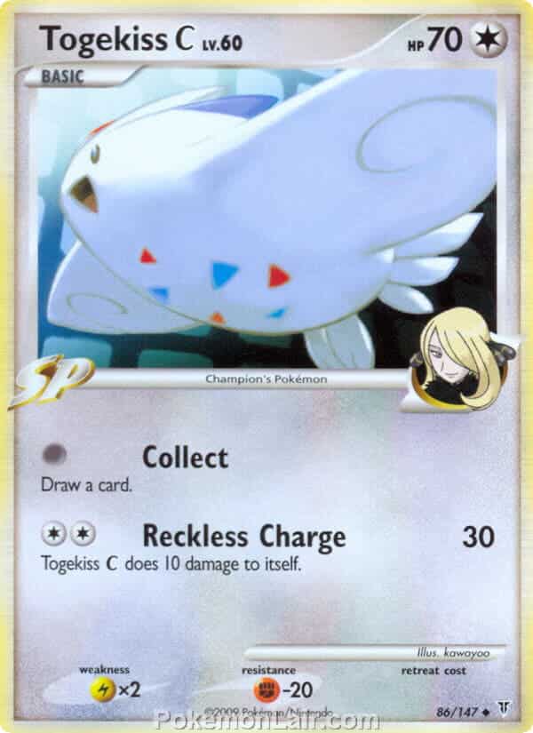 2009 Pokemon Trading Card Game Platinum Supreme Victors Set – 86 Togekiss C