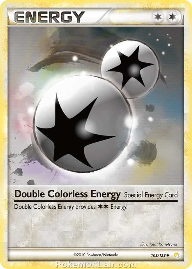 2010 Pokemon Trading Card Game HeartGold SoulSilver Base Price List – 103 Double Colorless Energy