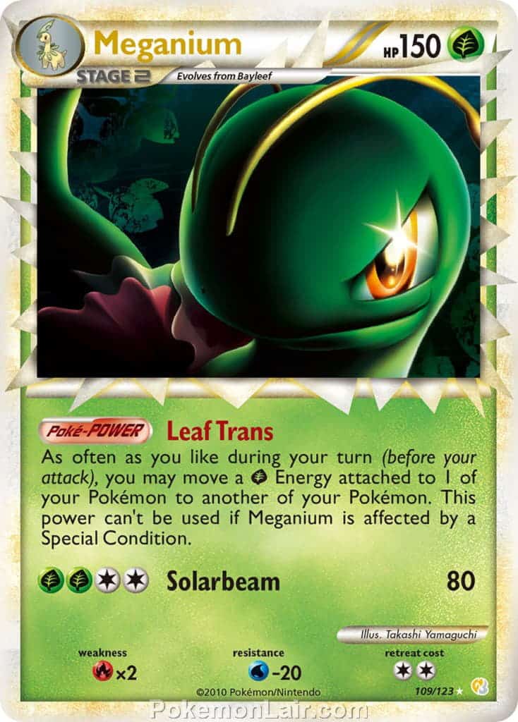 2010 Pokemon Trading Card Game HeartGold SoulSilver Base Price List – 109 Meganium