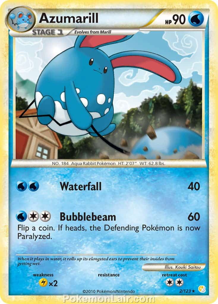 2010 Pokemon Trading Card Game HeartGold SoulSilver Base Price List – 2 Azumarill