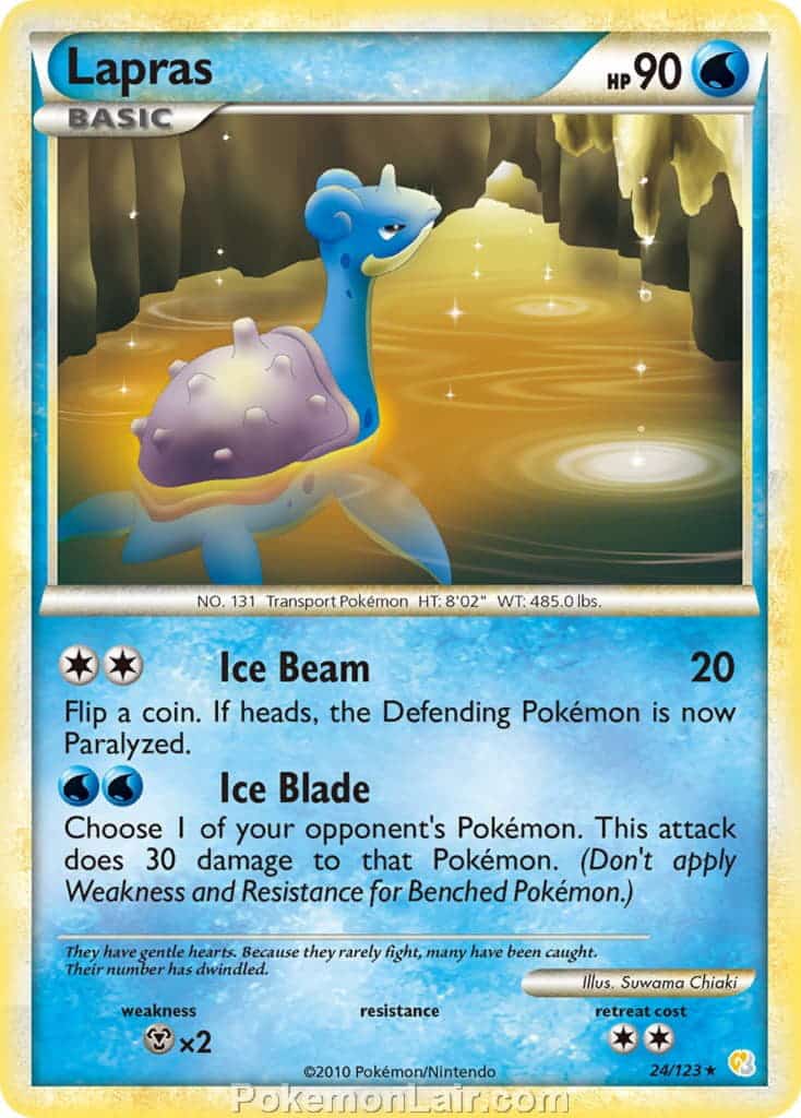 2010 Pokemon Trading Card Game HeartGold SoulSilver Base Price List – 24 Lapras