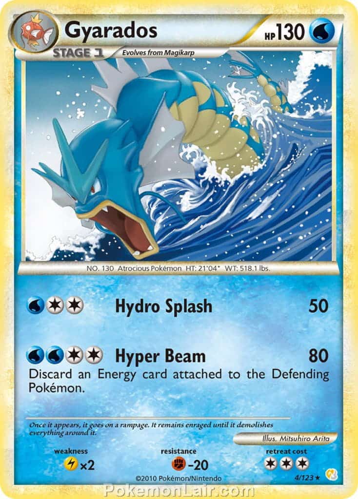 2010 Pokemon Trading Card Game HeartGold SoulSilver Base Price List – 4 Gyarados