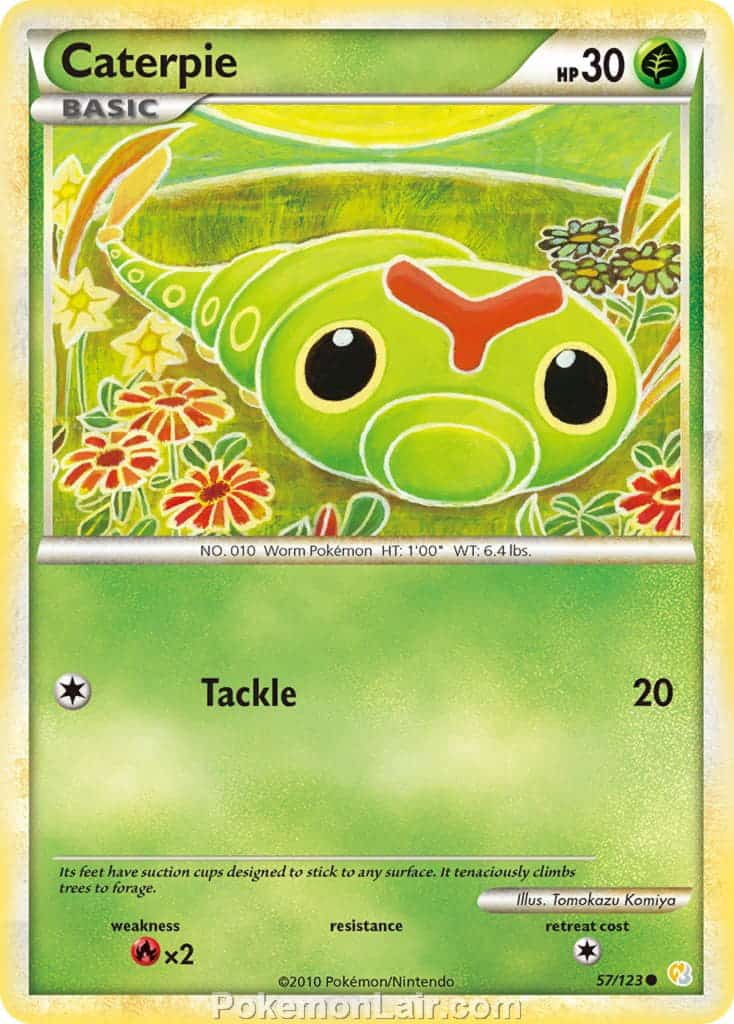 2010 Pokemon Trading Card Game HeartGold SoulSilver Base Price List – 57 Caterpie