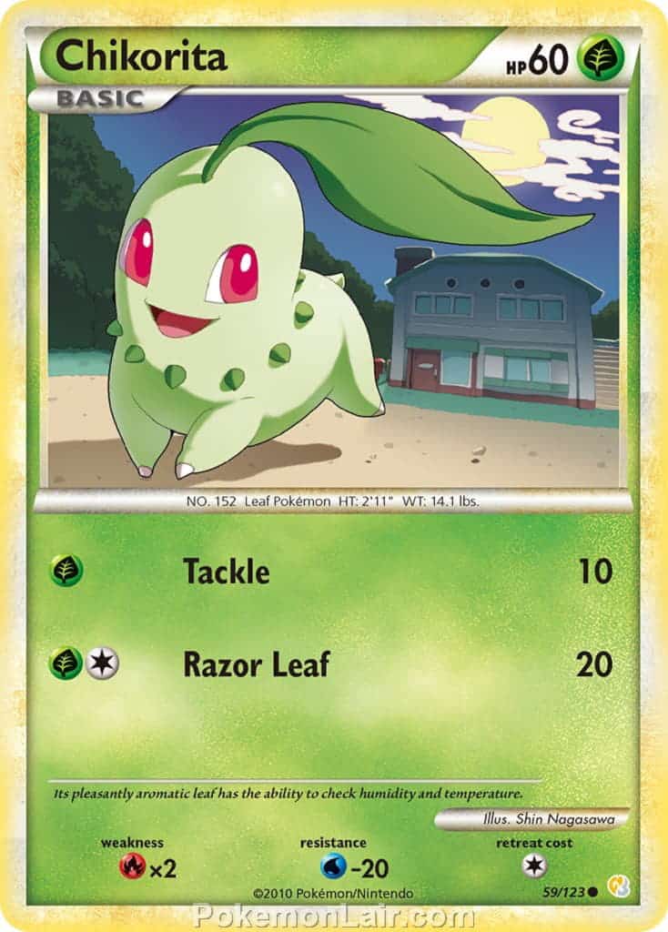 2010 Pokemon Trading Card Game HeartGold SoulSilver Base Price List – 59 Chikorita