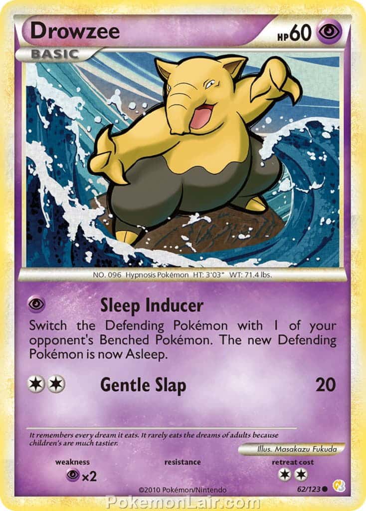 2010 Pokemon Trading Card Game HeartGold SoulSilver Base Price List – 62 Drowzee