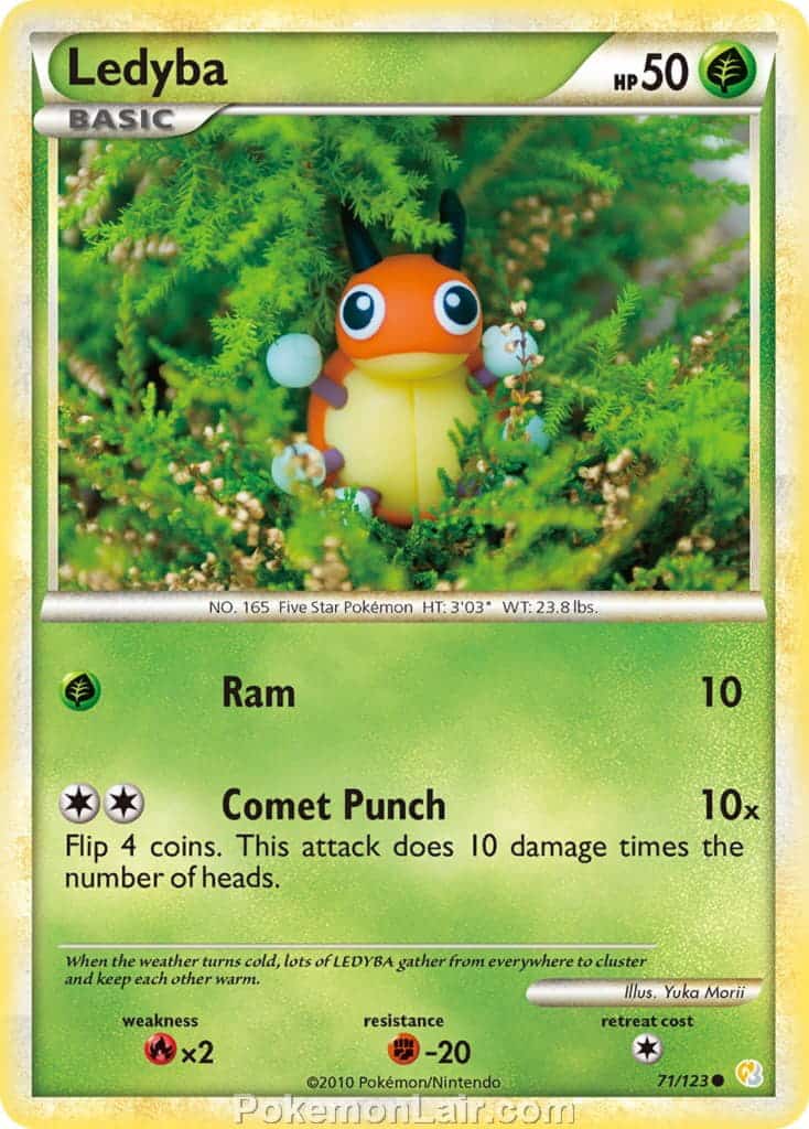 2010 Pokemon Trading Card Game HeartGold SoulSilver Base Price List – 71 Ledyba